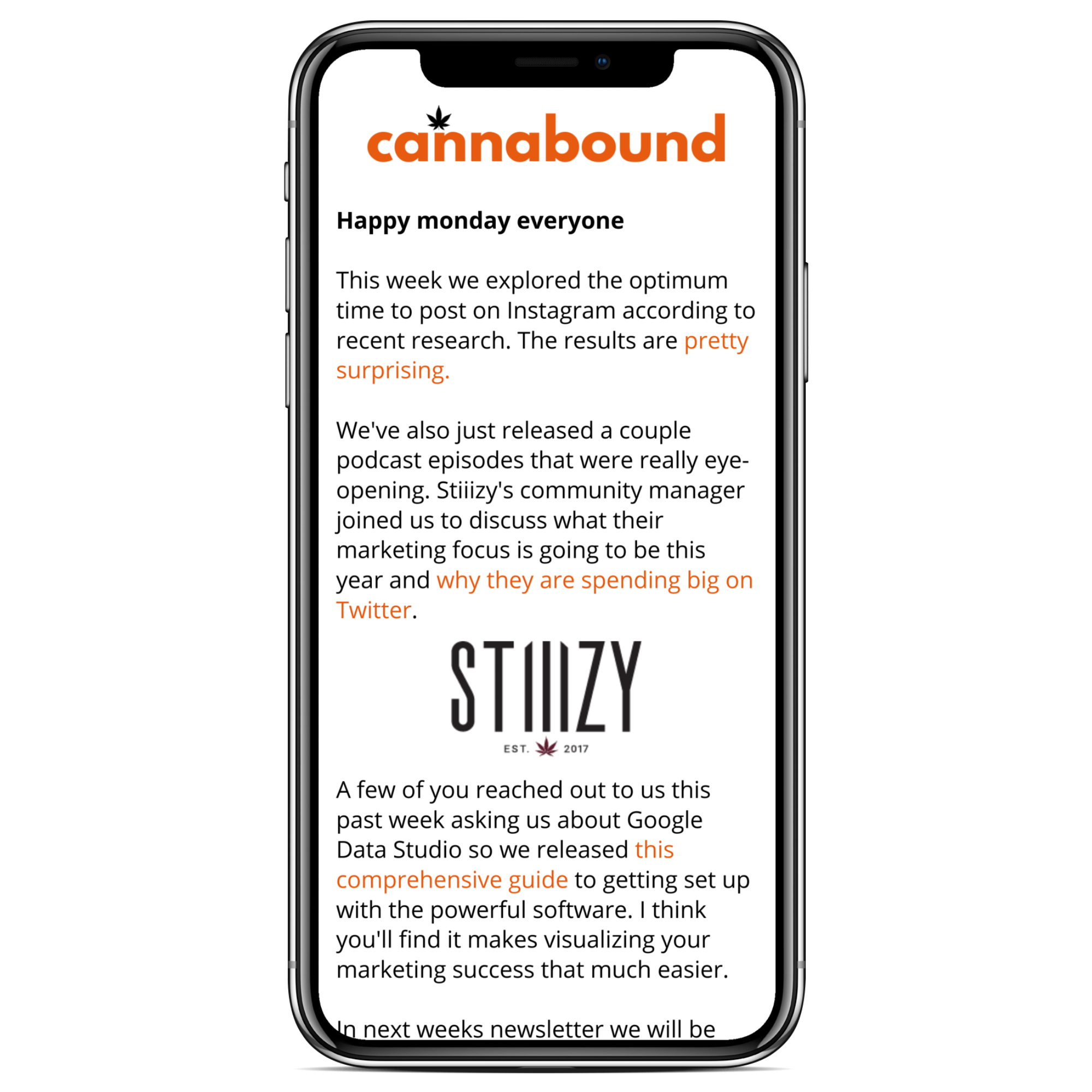 Cannabound Cannabis Marketing Demo Screenshot Phone